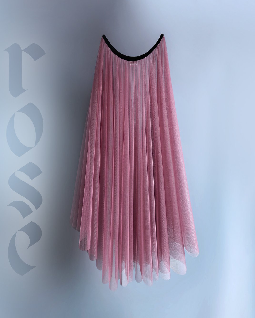 Ballet and dance long tulle circle skirt. Callisto dancewear for dance photography. Color old rose