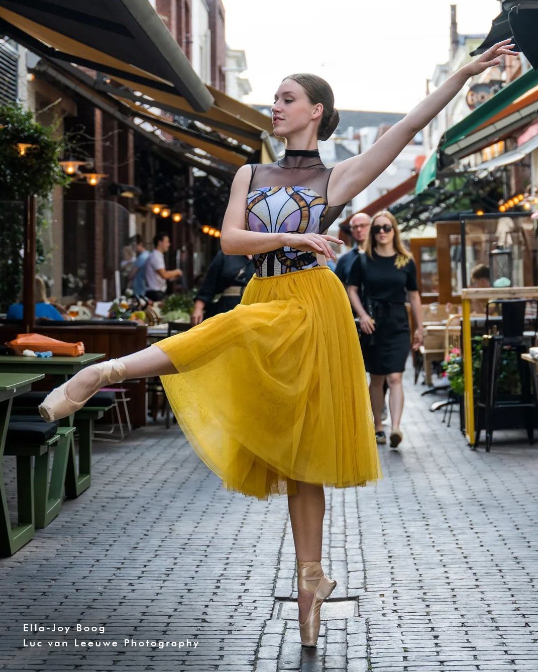 Load image into Gallery viewer, Long ochre ballet tutu tulle skirt for professional ballerina. Callisto dancewear for dancers
