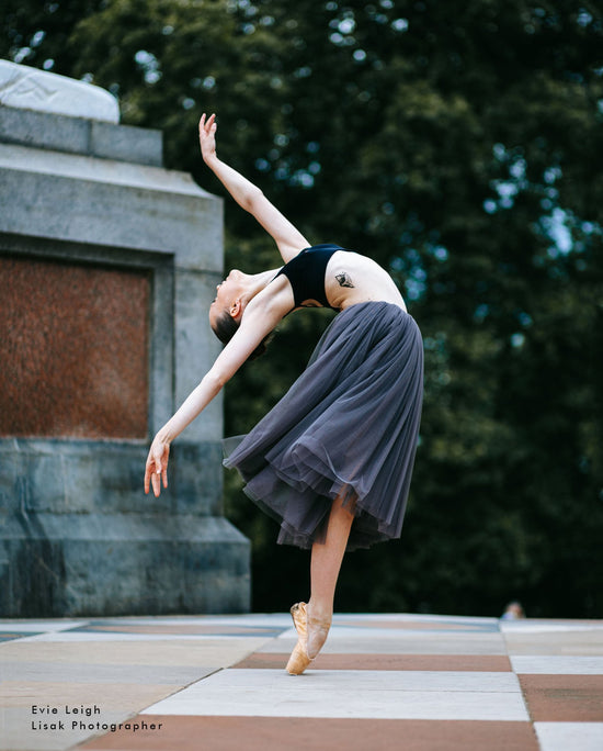 Dark Grey ballet dance tutu. Tulle skirt for pro dancers and ballerinas. Dancewearfor studio or on stage