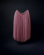 Romantic ballet tutu ballerina. Old pink, long dance skirt for ballerinas. Dancewear studio skirts and performance tutus